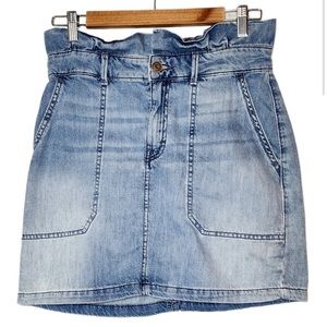 Free people paperbag waist denim skirt